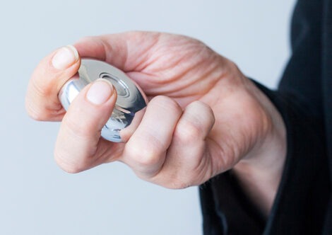 holding pebble